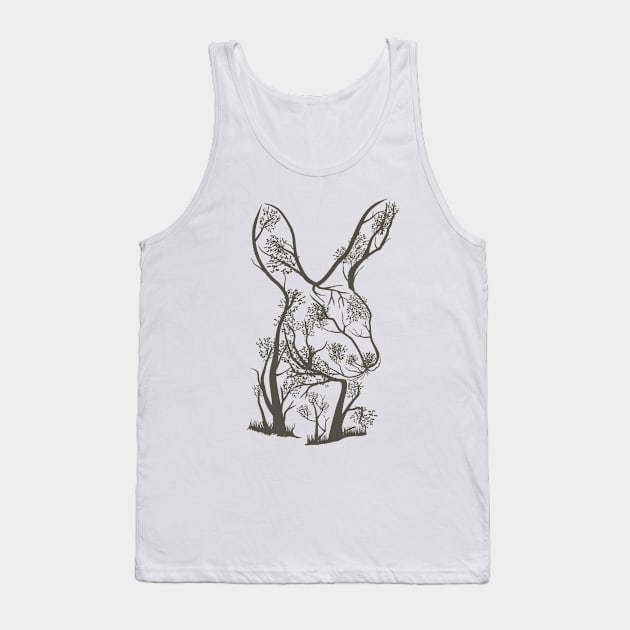 Rabbit  tree illustration Tank Top by Mako Design 